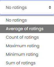 Moodle - OU Blog - Ratings Dropdown Menu